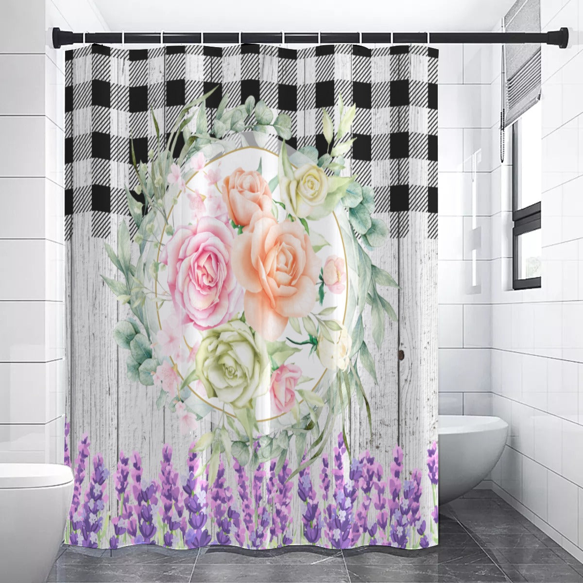 Farmhouse floral Shower Curtain