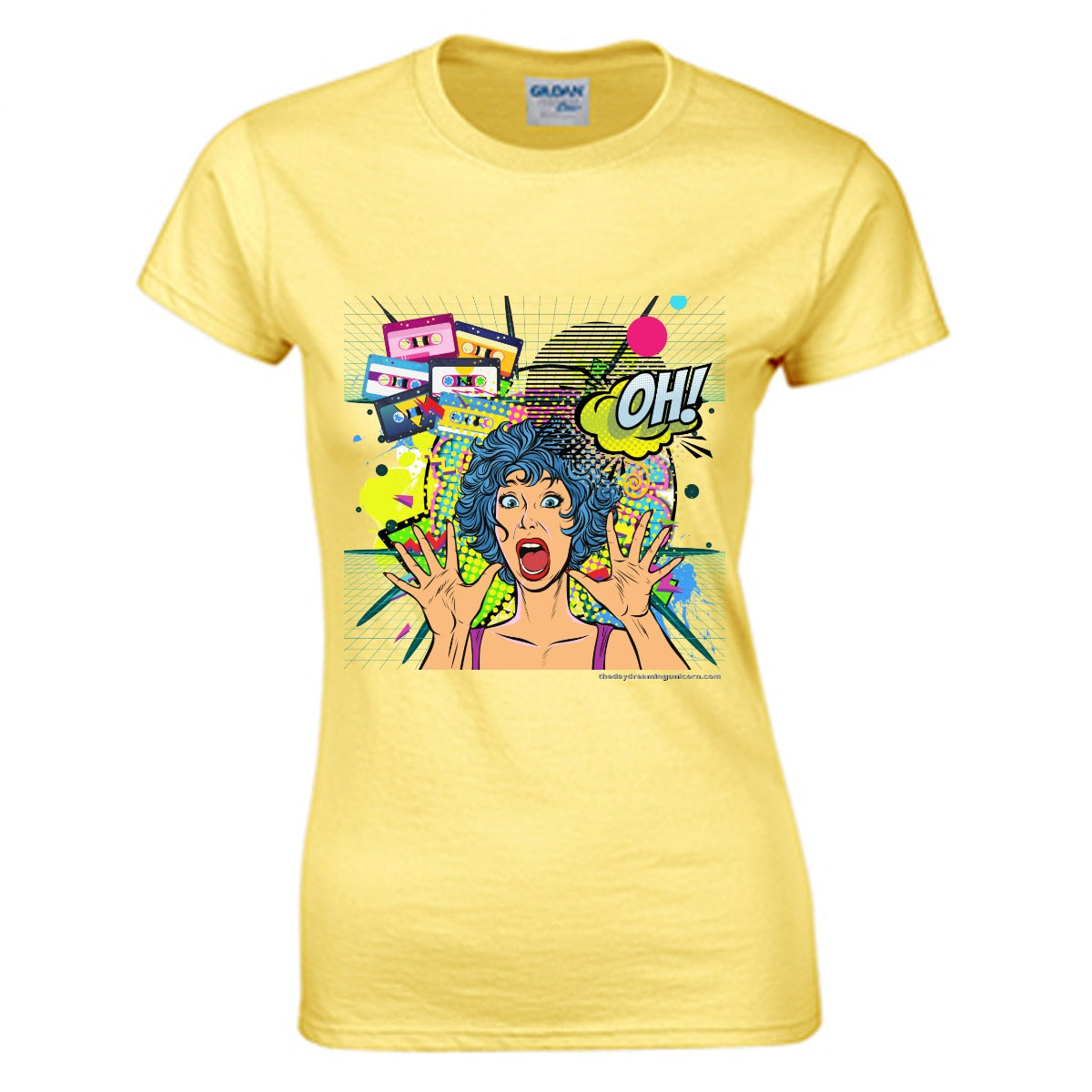 Retro Women's O-neck T-shirt | Gildan 180GSM Cotton (DTG)