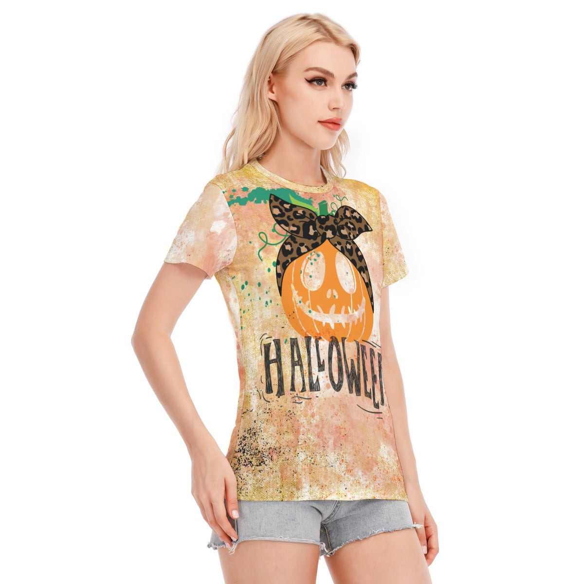 Halloween Women's Round Neck T-Shirt | 190GSM Cotton