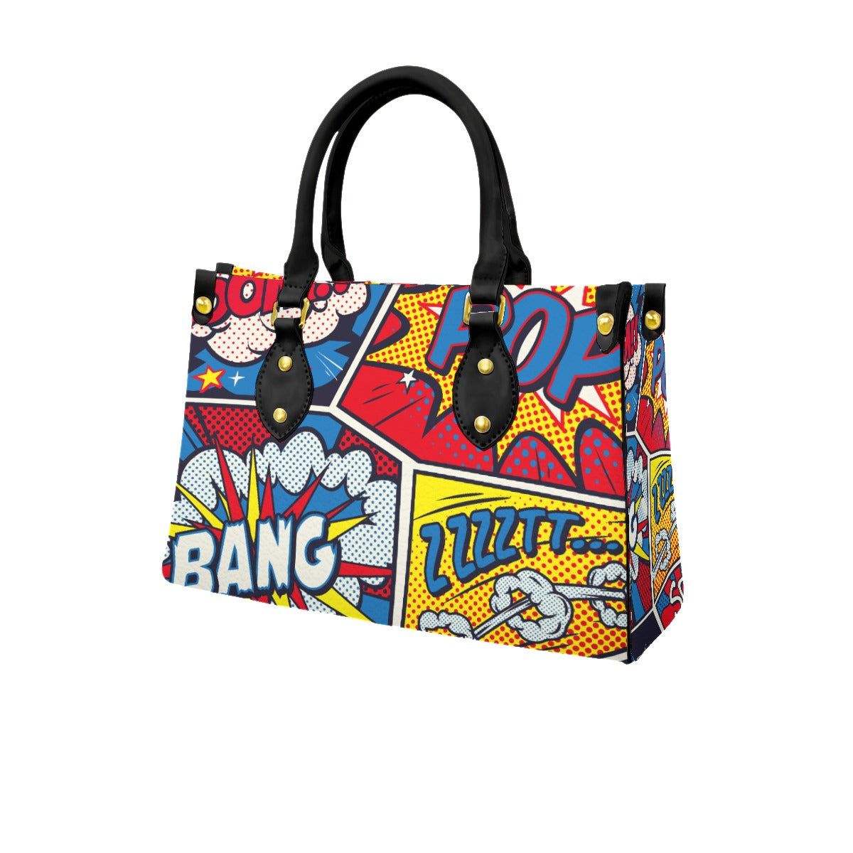 Comic book Women's Tote Bag With Black Handle