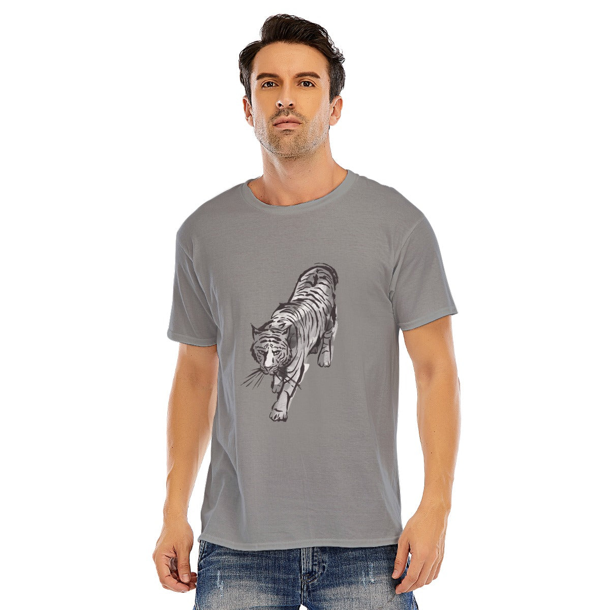 Tiger Unisex O-neck Short Sleeve T-shirt | 180GSM Cotton (DTF)