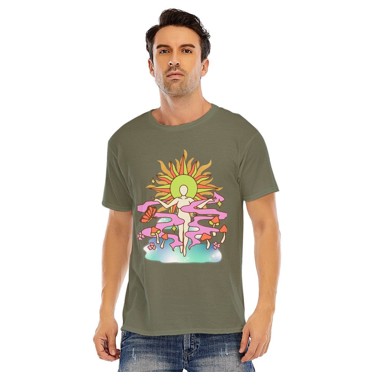 Abstract Unisex O-neck Short Sleeve T-shirt | 180GSM Cotton (DTF)