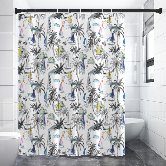 Ocean Nautical polyester Shower Curtains 150（gsm）