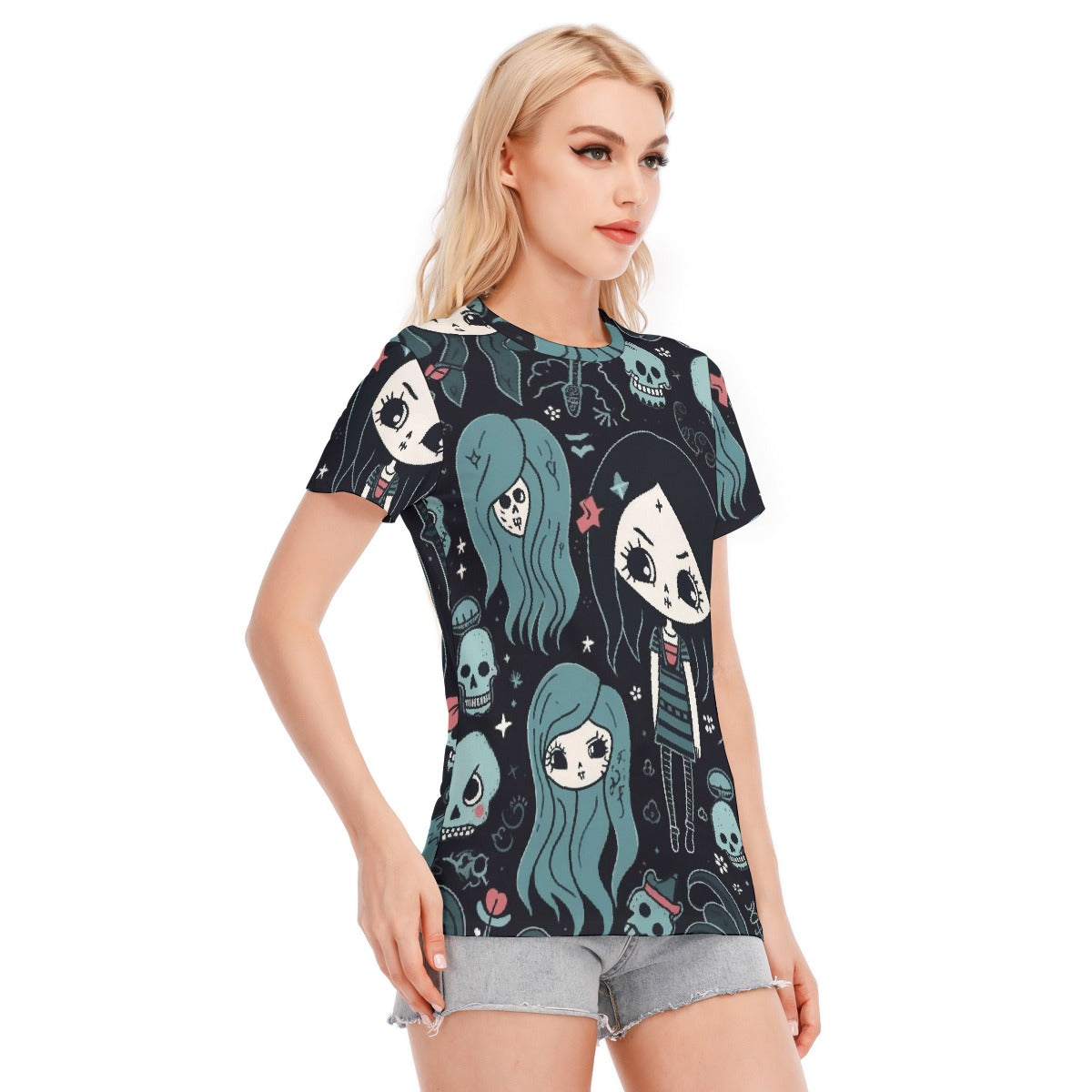 Halloween Women's Round Neck T-Shirt | 190GSM Cotton