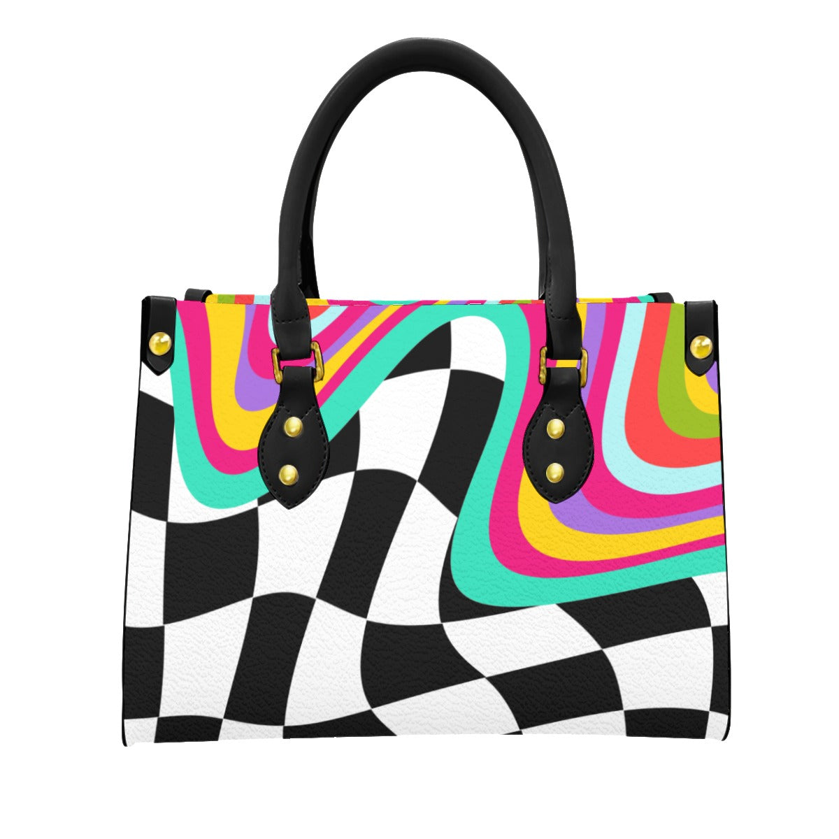 Abstract PU Handbag