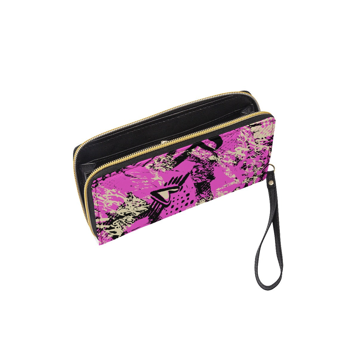 Abstract Wallet With Black Hand Strap