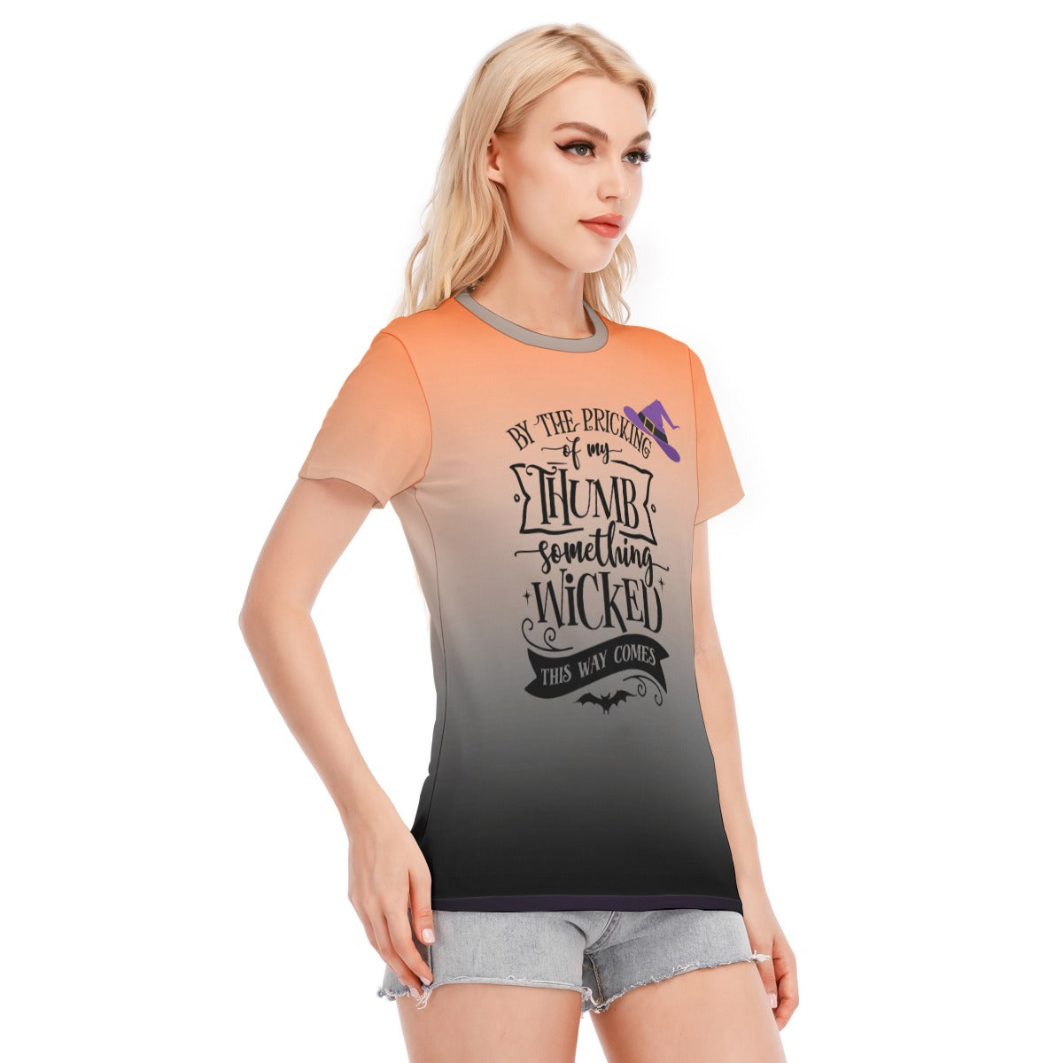 Halloween Women's Round Neck T-Shirt | 190GSM Cotton