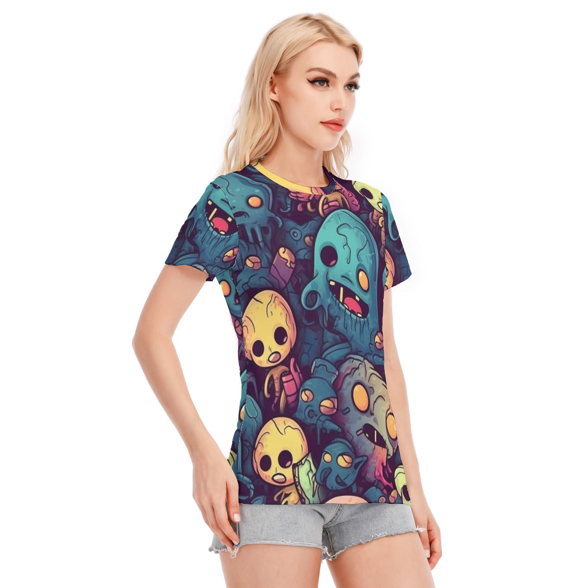 Halloween Women's Round Neck T-Shirt | 190GSM Cotton