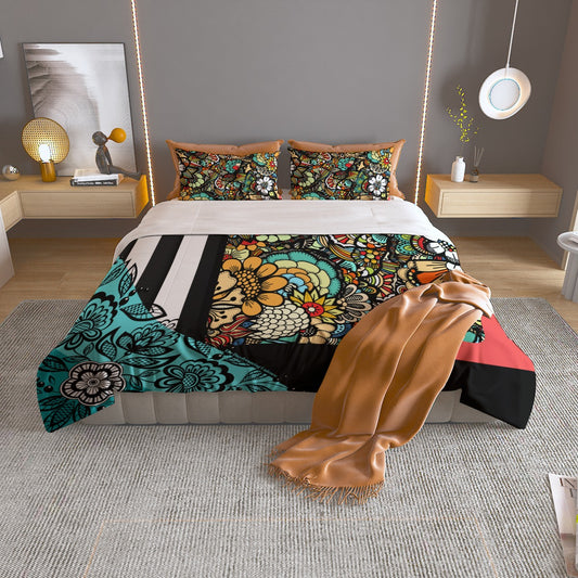 Floral Geometrical Bedding Set  *Free shipping-ALL sixes*