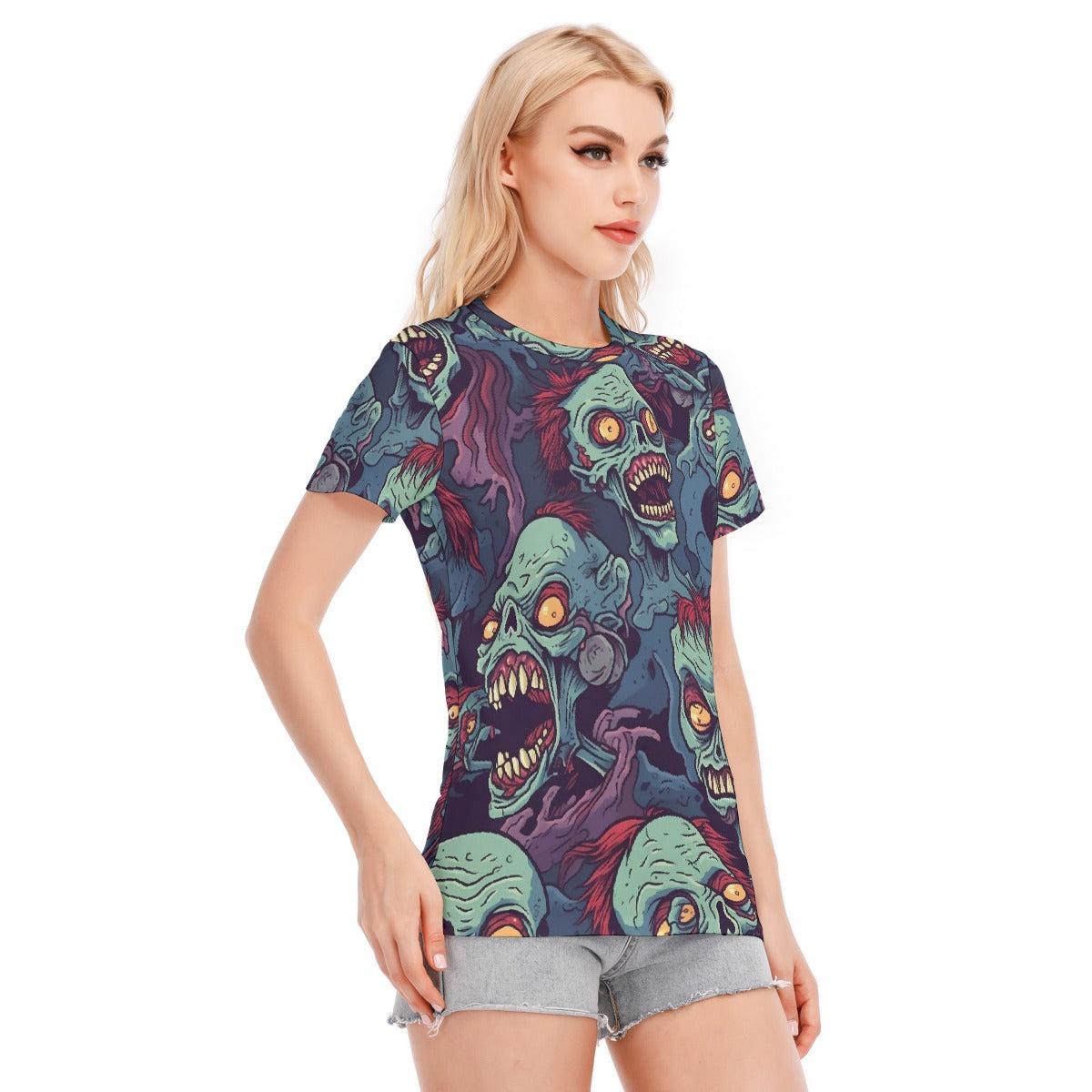 Halloween Women's Round Neck T-Shirt | 190GSM Cotton