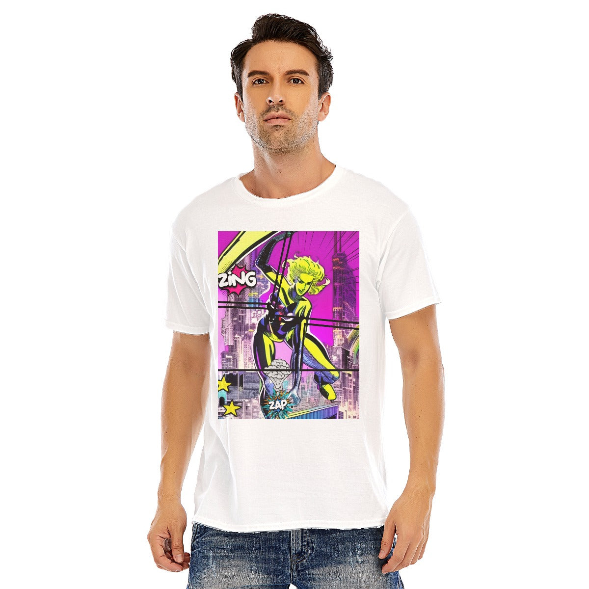 Comic hero Unisex O-neck Short Sleeve T-shirt | 180GSM Cotton (DTF)