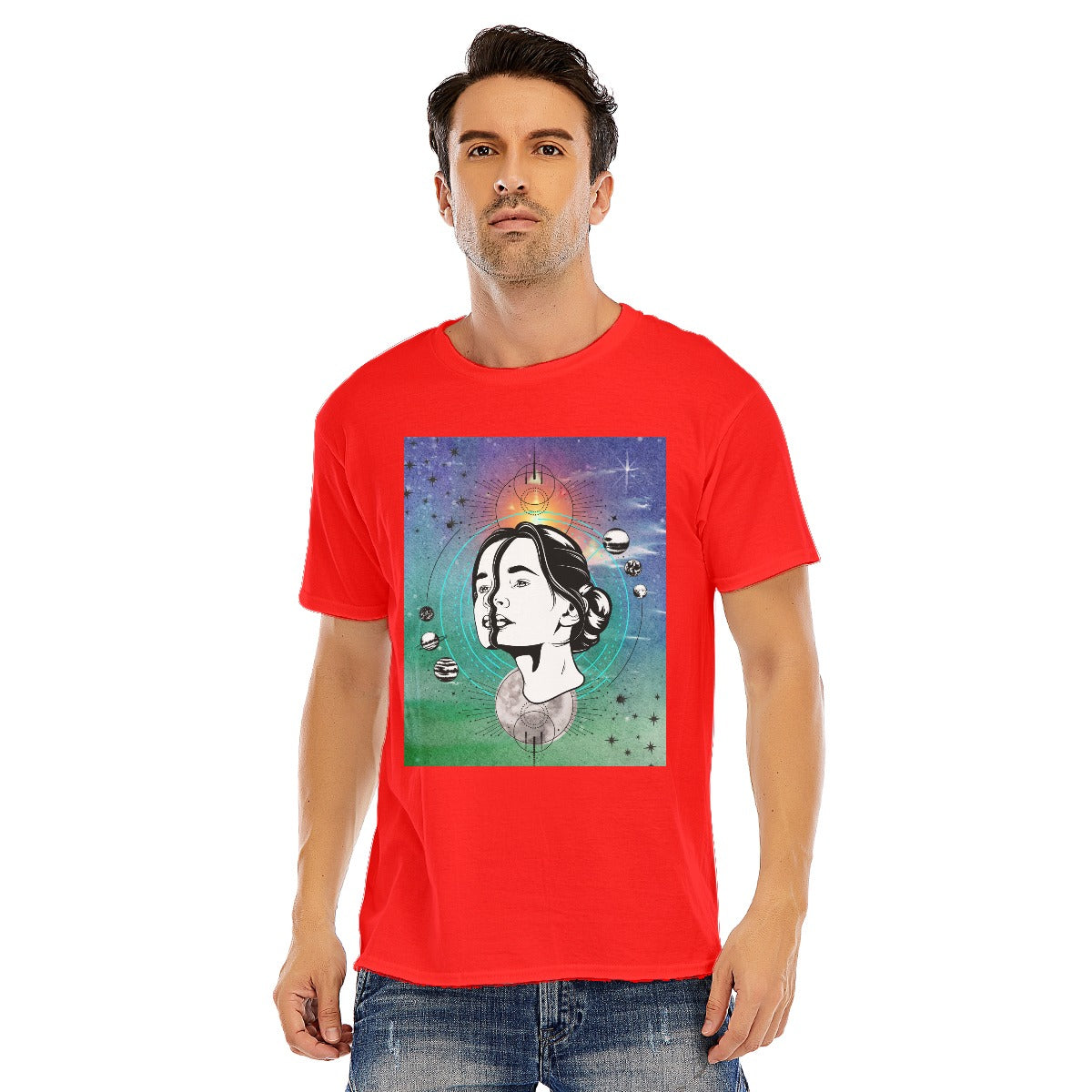 Abstract Unisex O-neck Short Sleeve T-shirt | 180GSM Cotton (DTF)