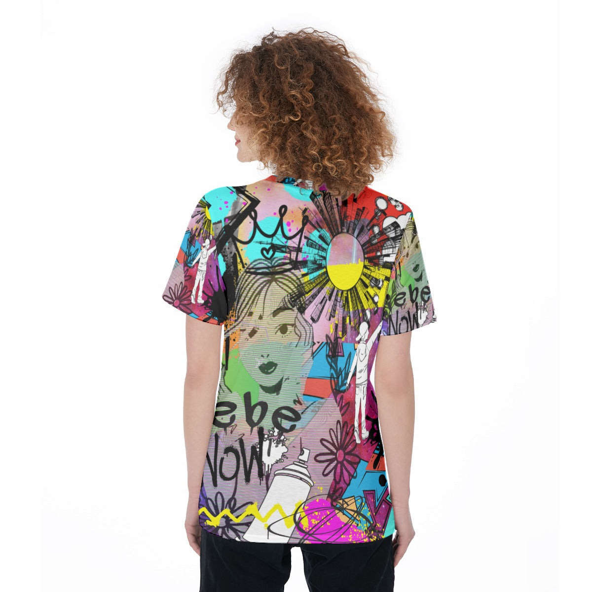 Graffiti Love  Women'S O-Neck T-Shirt