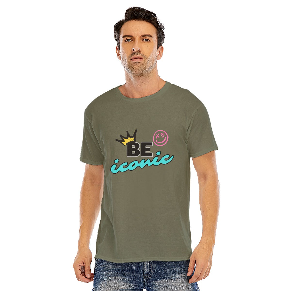 Be iconic O-neck Short Sleeve T-shirt | 180GSM Cotton (DTF)