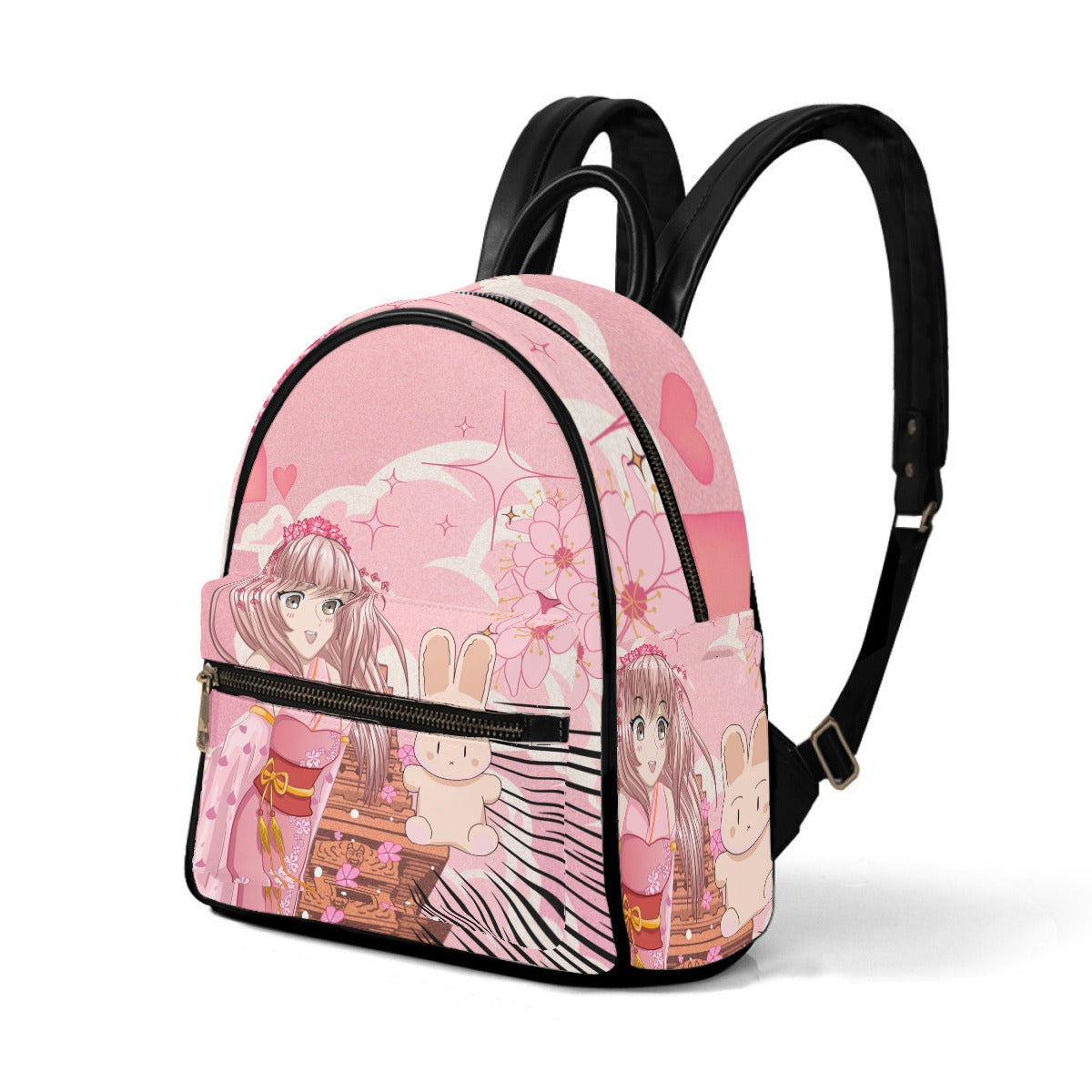 Anime Pink Small Size Backpack