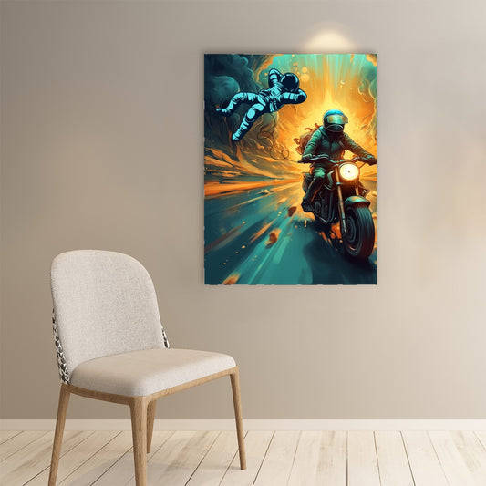 Space rider abstract Paper poster