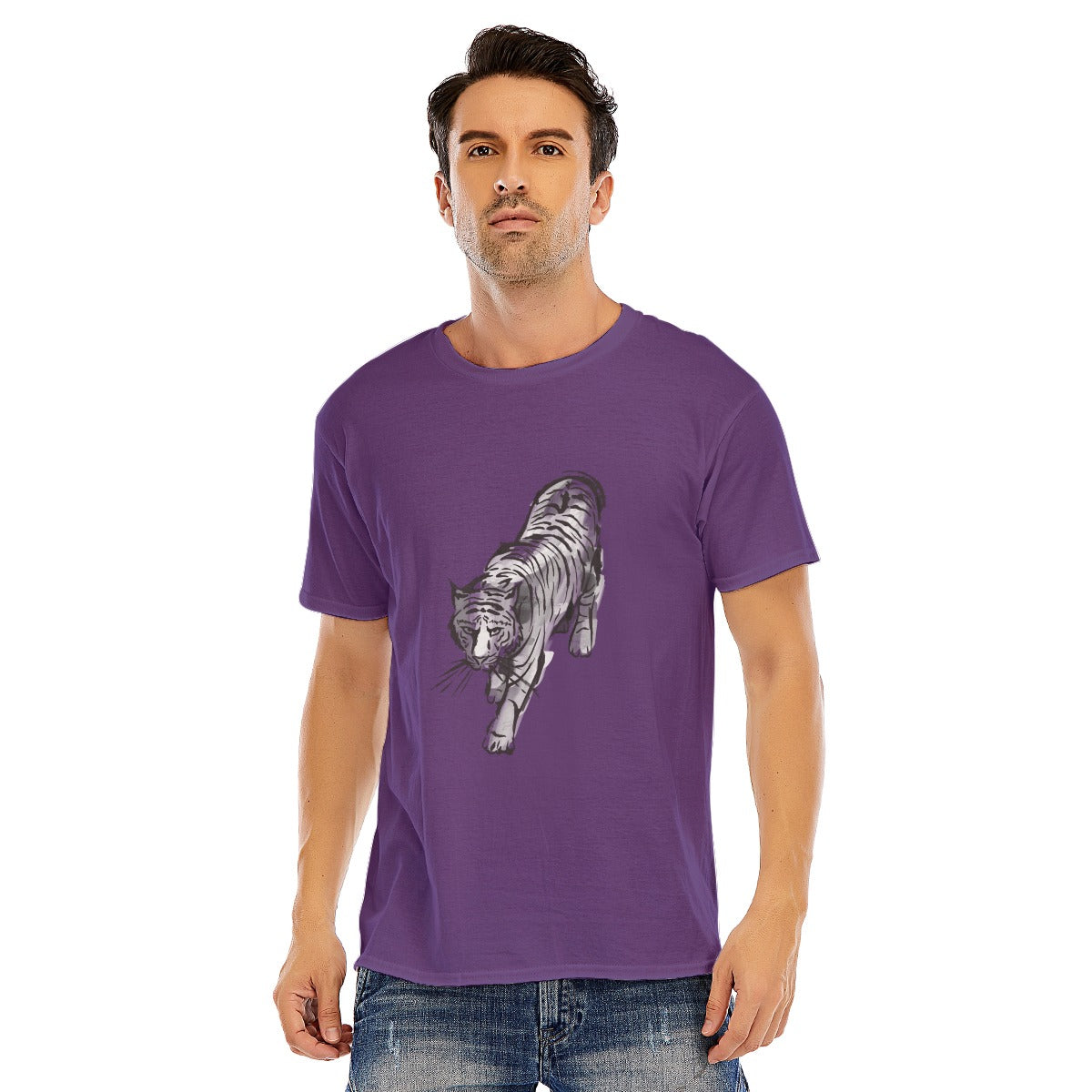 Tiger Unisex O-neck Short Sleeve T-shirt | 180GSM Cotton (DTF)