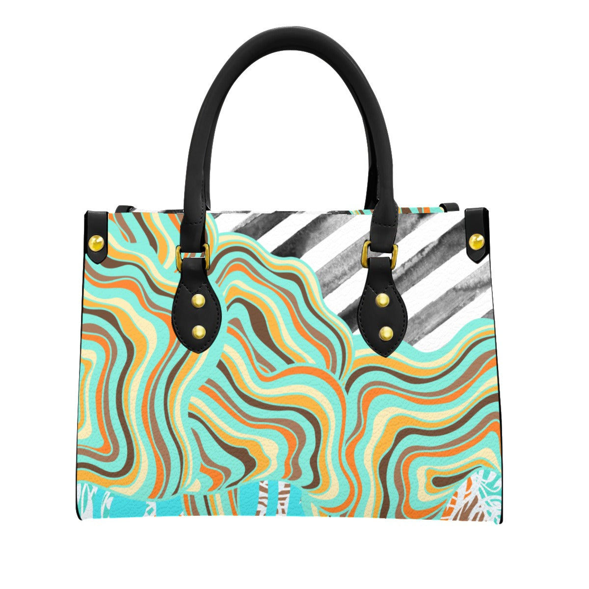 Abstract PU Handbag