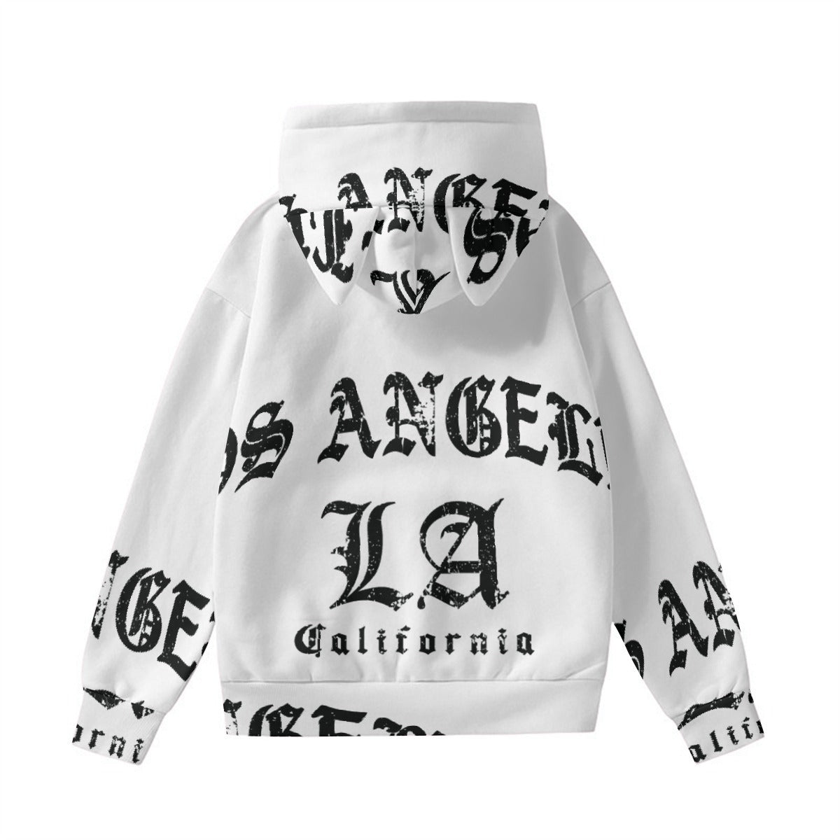 LA Los Ageles California Women's Hoodie with decorative ears