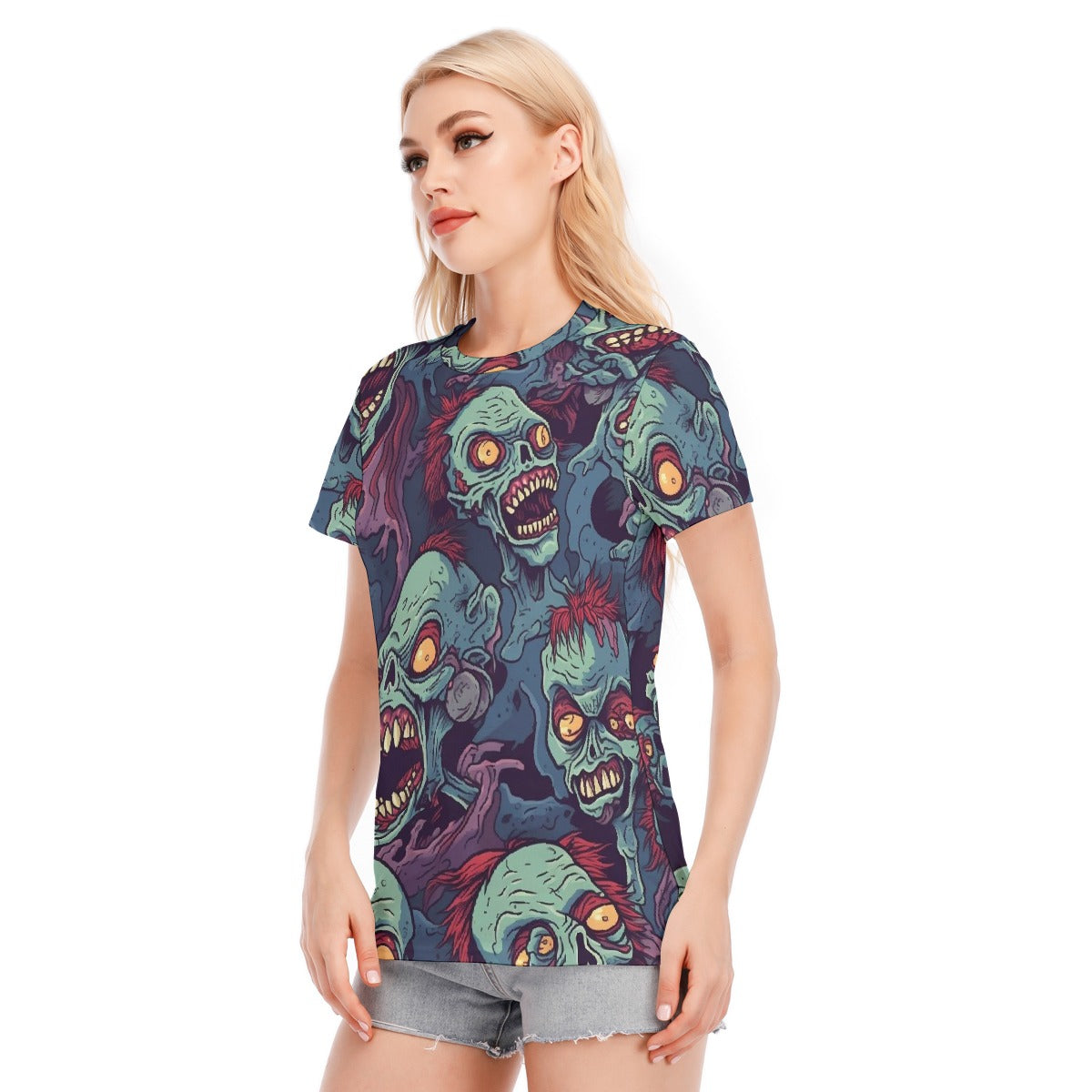 Halloween Women's Round Neck T-Shirt | 190GSM Cotton