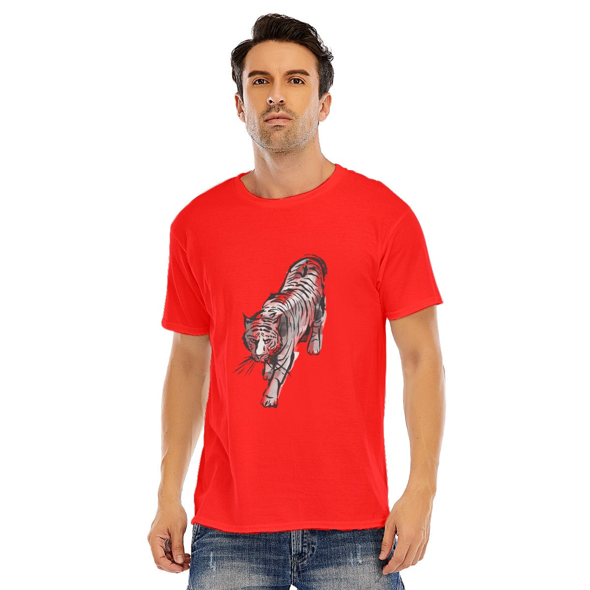 Tiger Unisex O-neck Short Sleeve T-shirt | 180GSM Cotton (DTF)