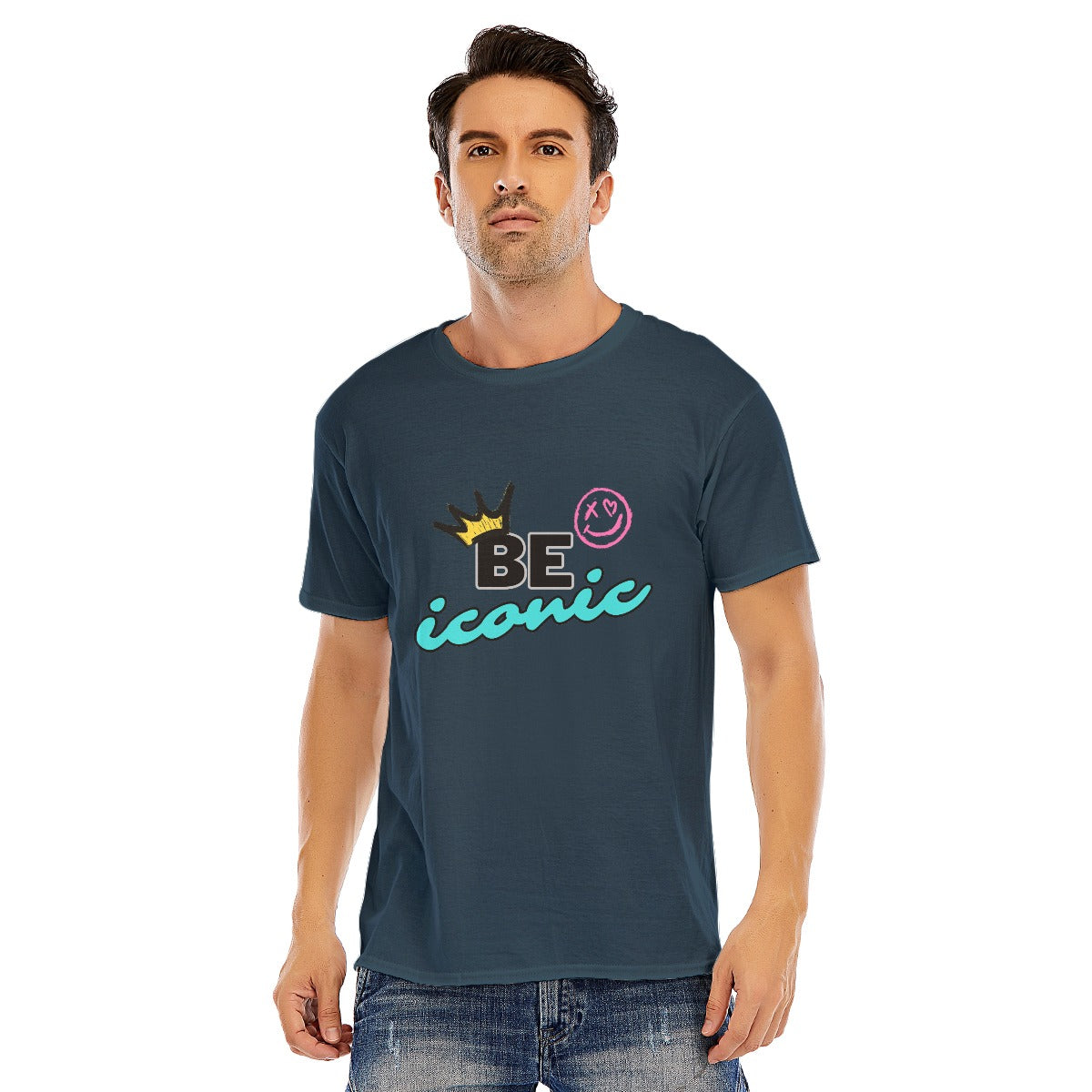 Be iconic O-neck Short Sleeve T-shirt | 180GSM Cotton (DTF)