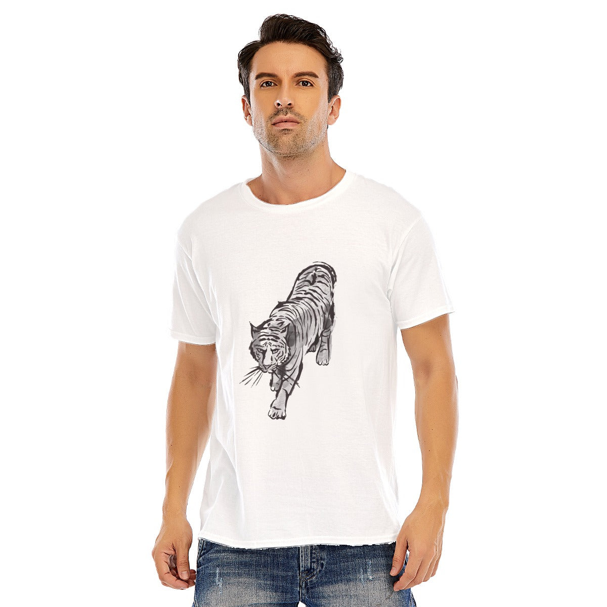 Tiger Unisex O-neck Short Sleeve T-shirt | 180GSM Cotton (DTF)