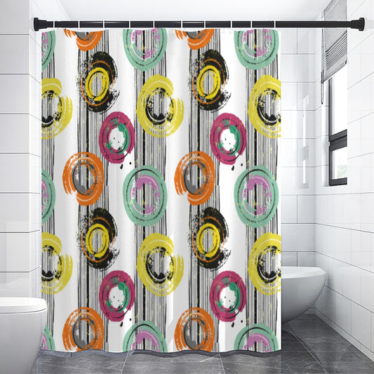 Orange and yellow polyester Shower Curtains 150（gsm）