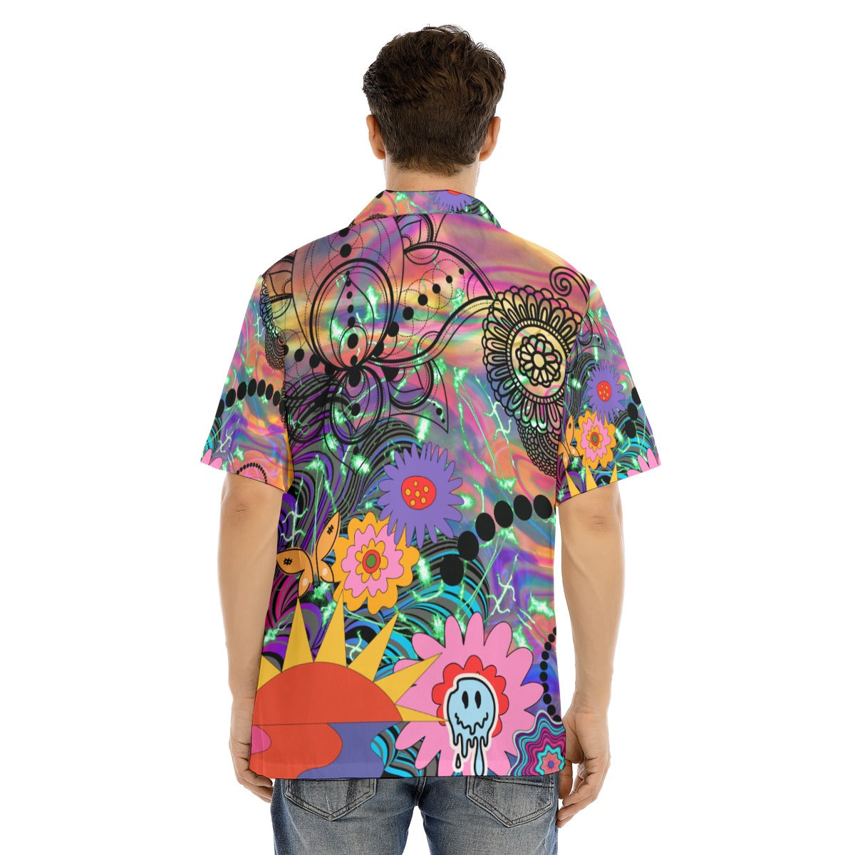 The space of mind Hawaiian Shirt With Button Closure