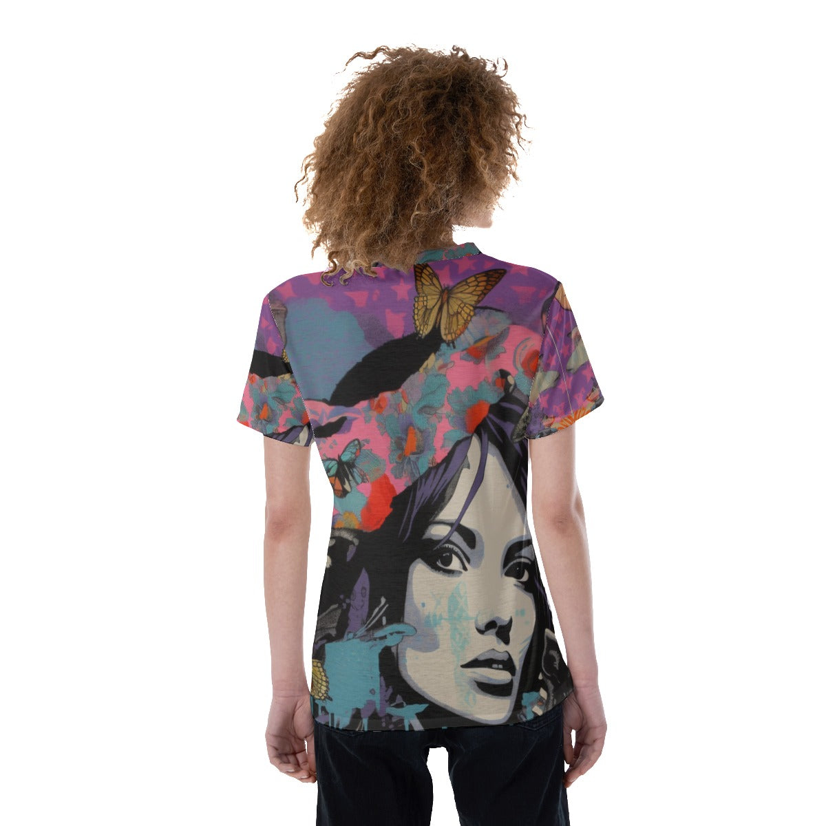 Abstract  V-neck Women's T-shirt