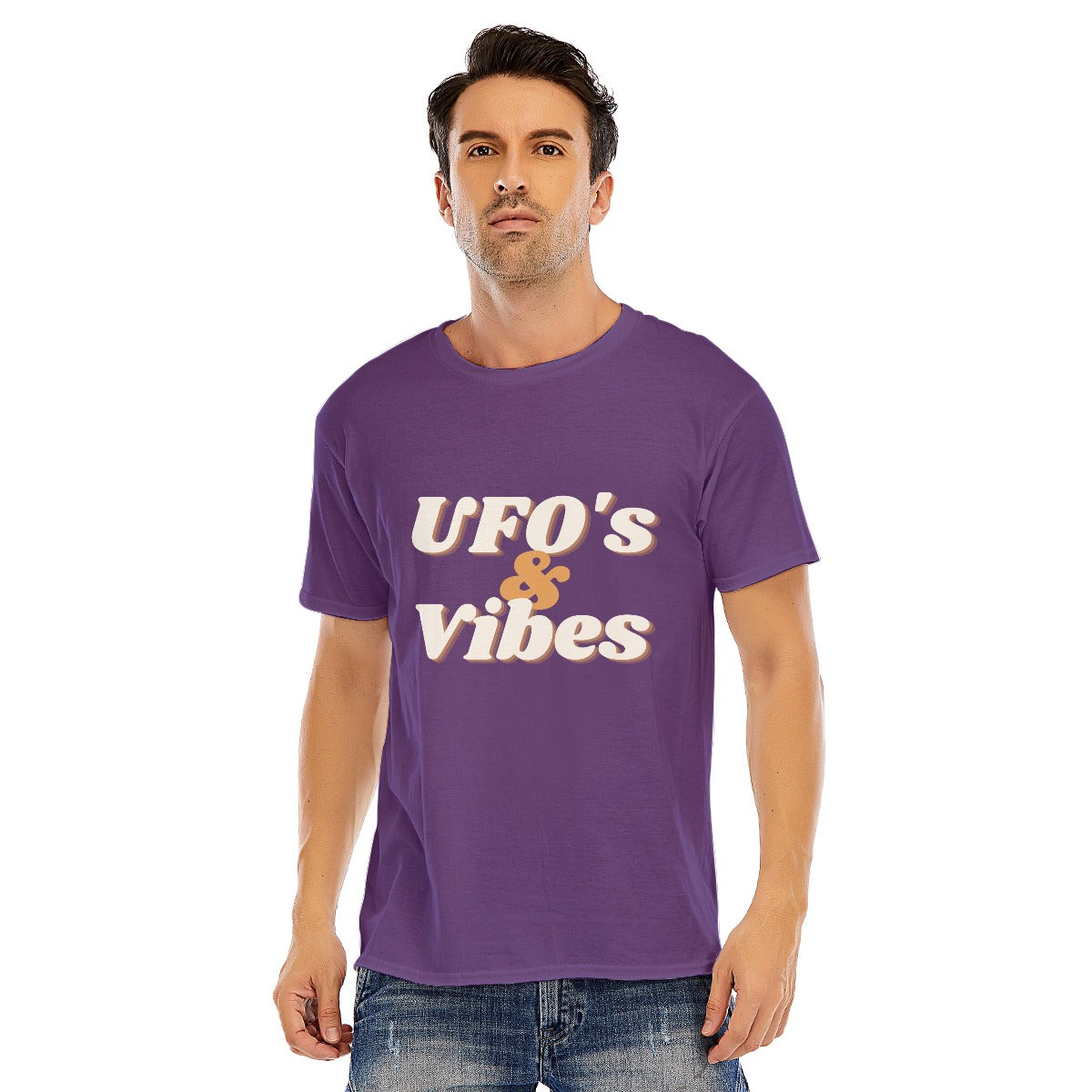 UFOs and vibes Unisex O-neck Short Sleeve T-shirt | 180GSM Cotton (DTF)