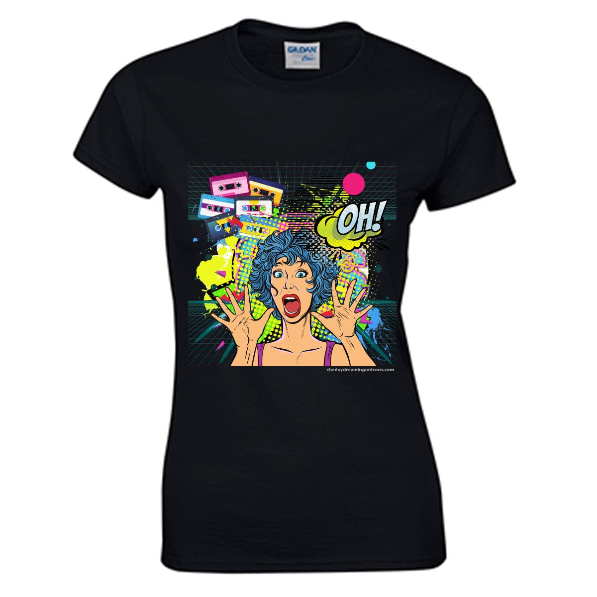 Retro Women's O-neck T-shirt | Gildan 180GSM Cotton (DTG)