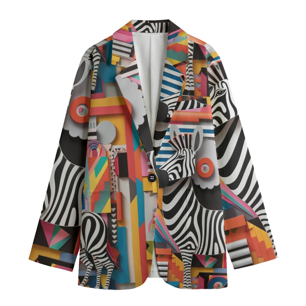 Abstract Women's Leisure Fashion Blazer