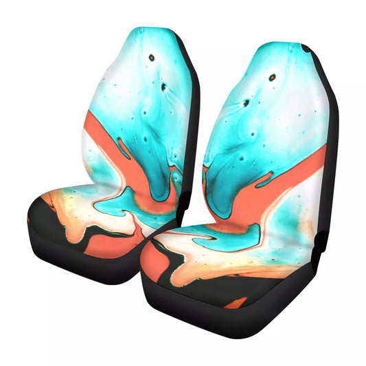 Blue and orange abstract Universal Car Seat Cover