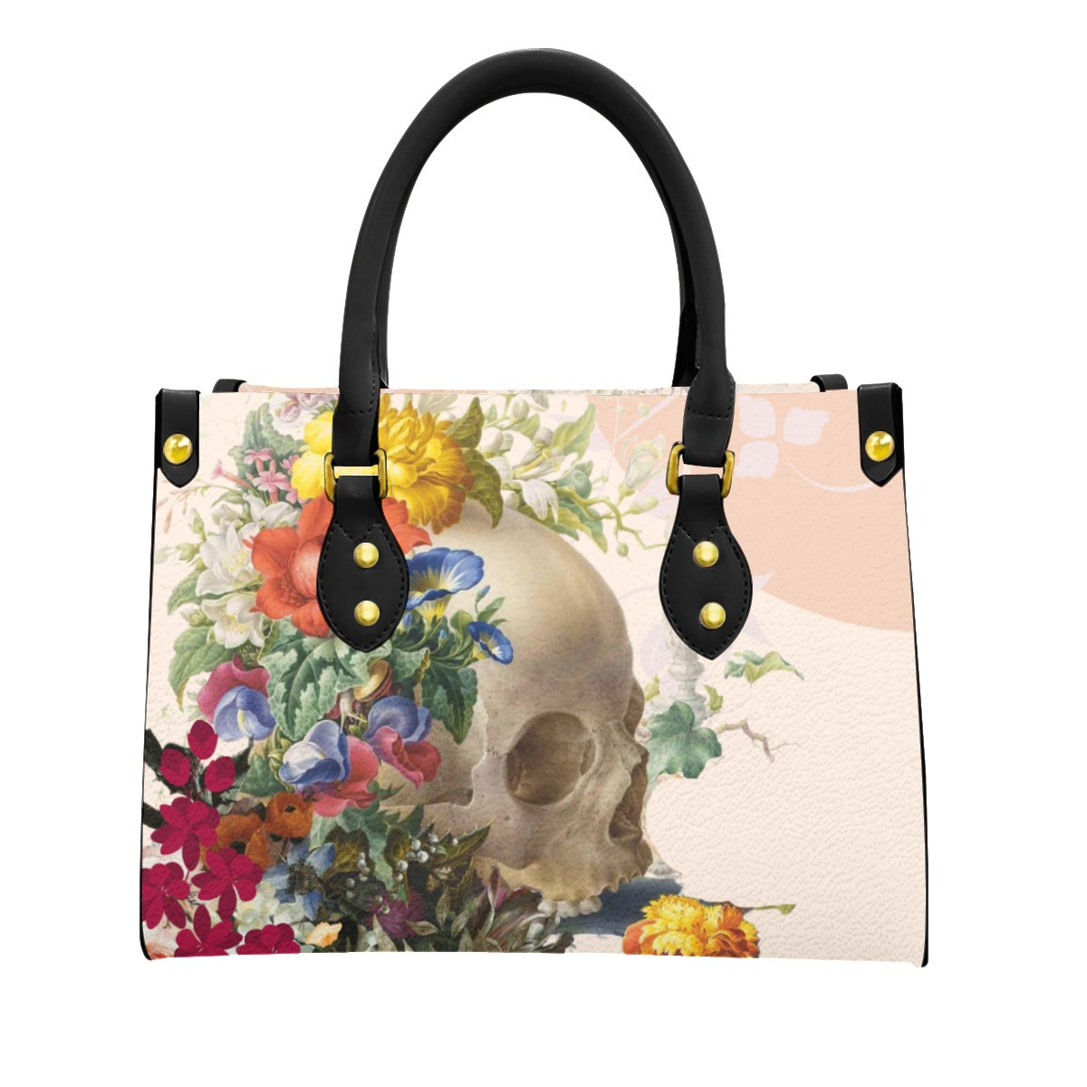 Skull & Flowers PU Handbag