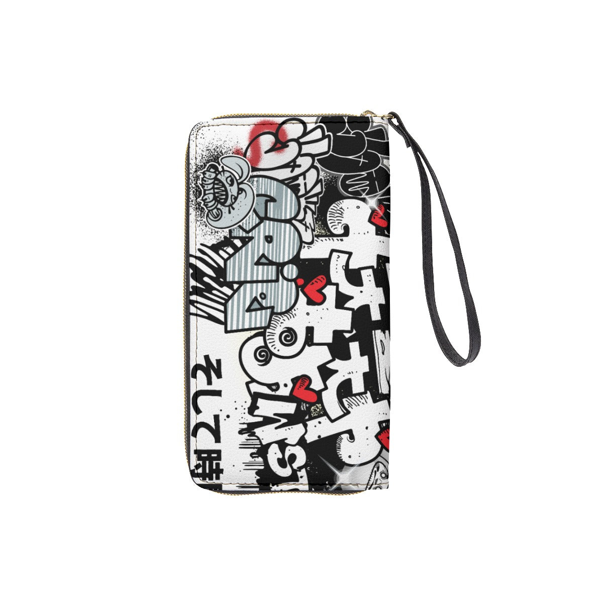 Abstract Wallet With Black Hand Strap