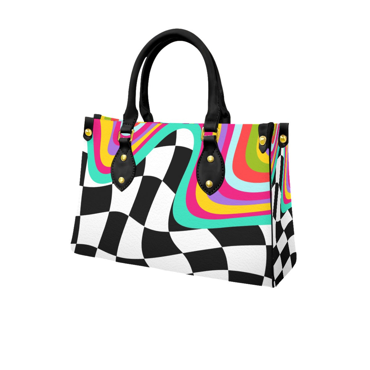 Abstract PU Handbag