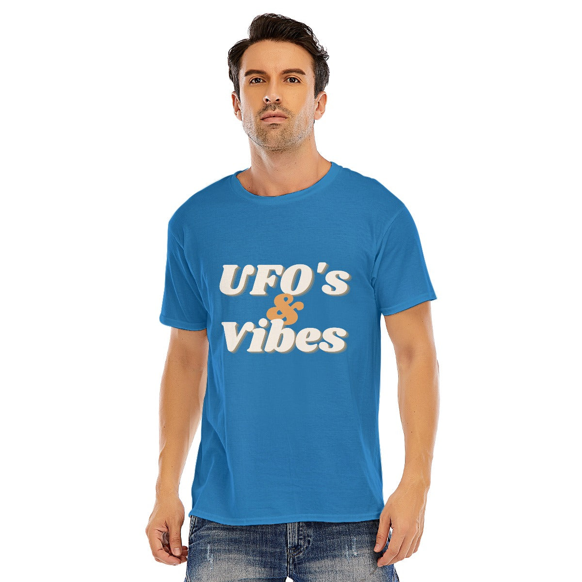 UFOs and vibes Unisex O-neck Short Sleeve T-shirt | 180GSM Cotton (DTF)