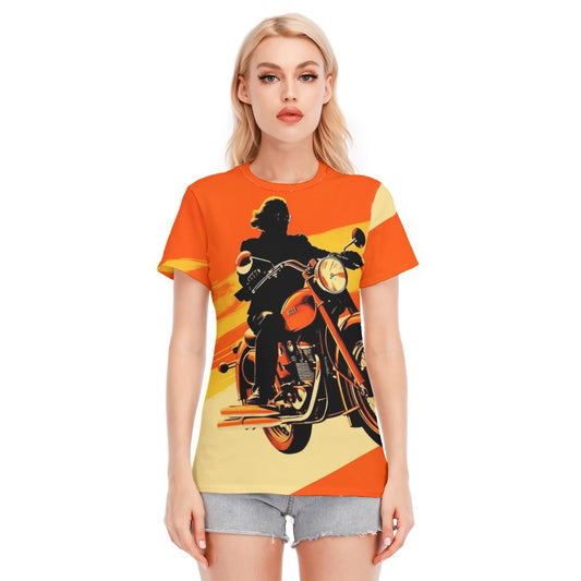 Midnight rider  Women's Round Neck T-Shirt | 190GSM Cotton