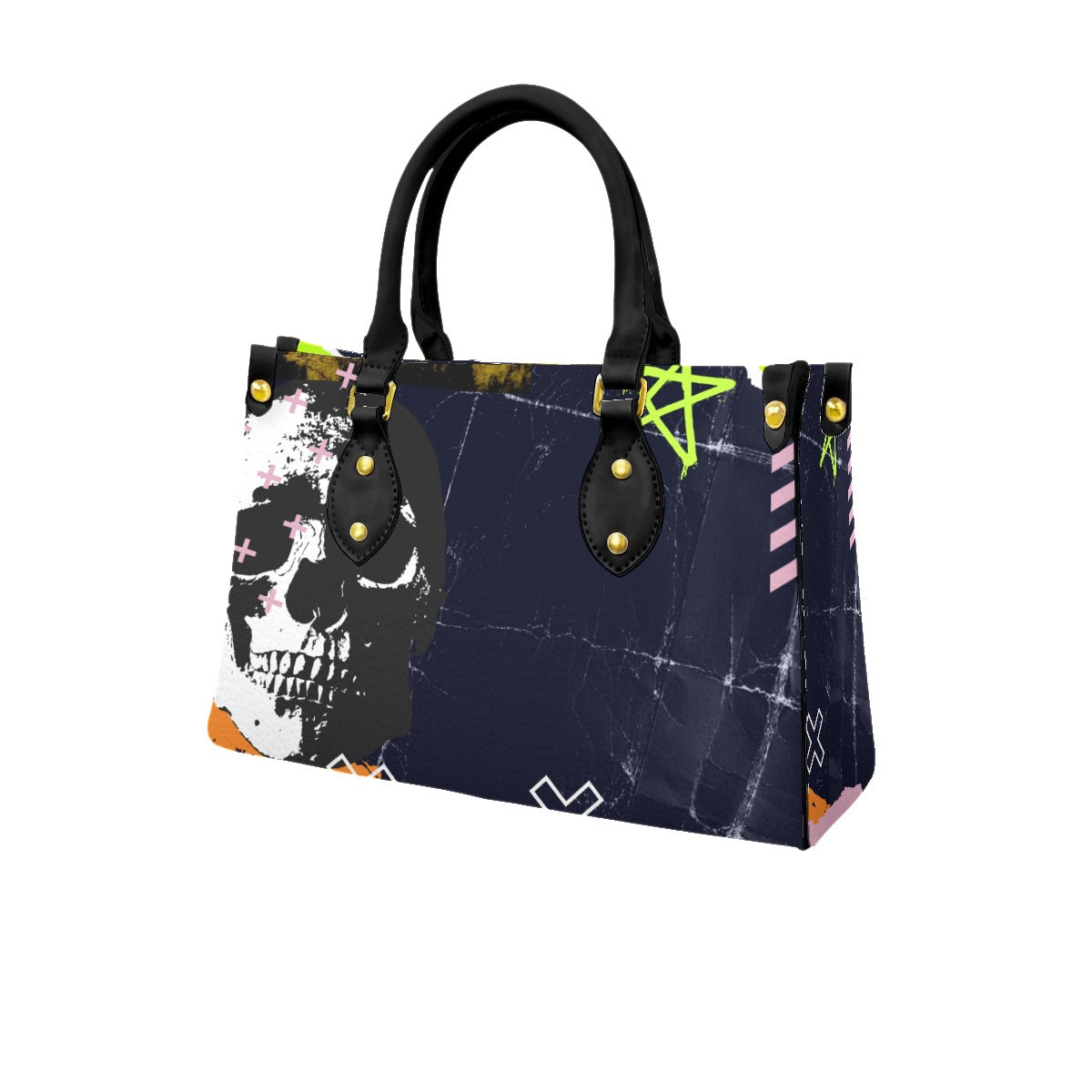 Dark abstract Women's Bag With Black Handle