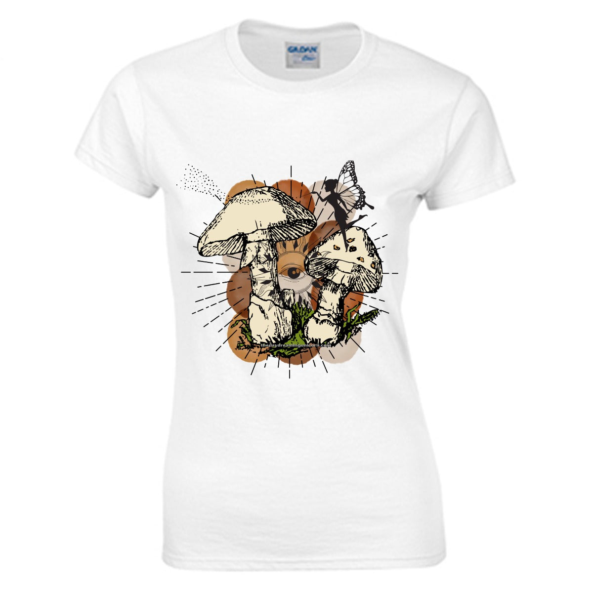 Mushroom  celestial fairy Women's O-neck T-shirt | Gildan 180GSM Cotton (DTG)