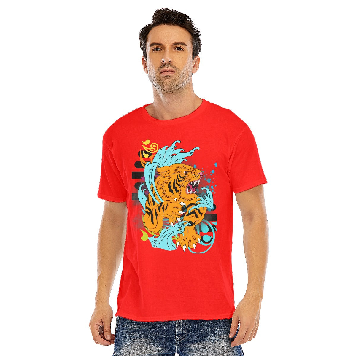 Tiger Unisex O-neck Short Sleeve T-shirt | 180GSM Cotton (DTF)