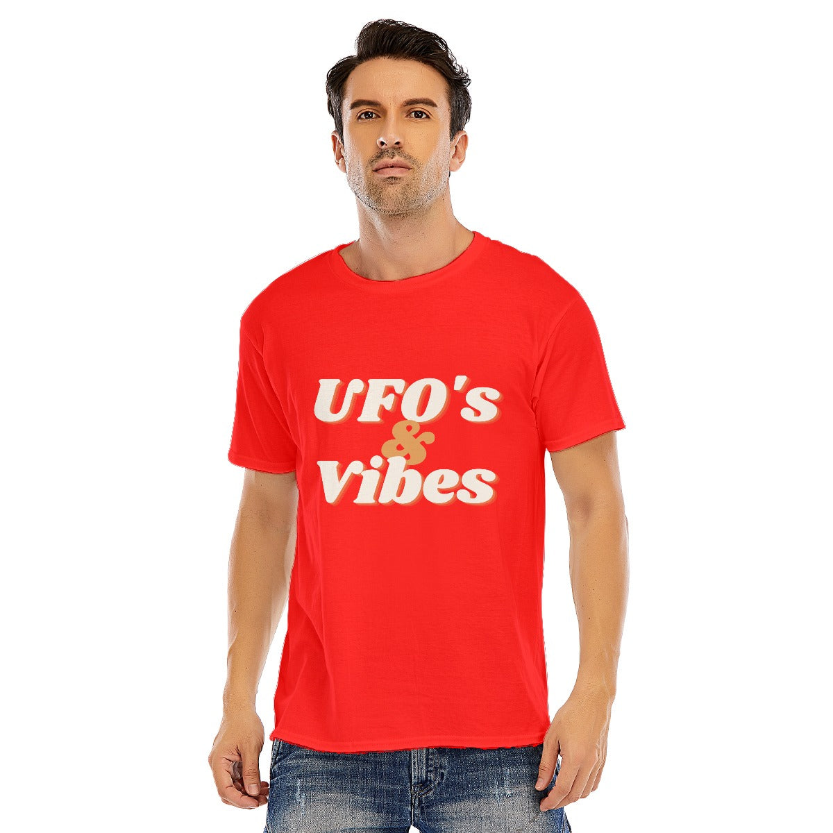 UFOs and vibes Unisex O-neck Short Sleeve T-shirt | 180GSM Cotton (DTF)