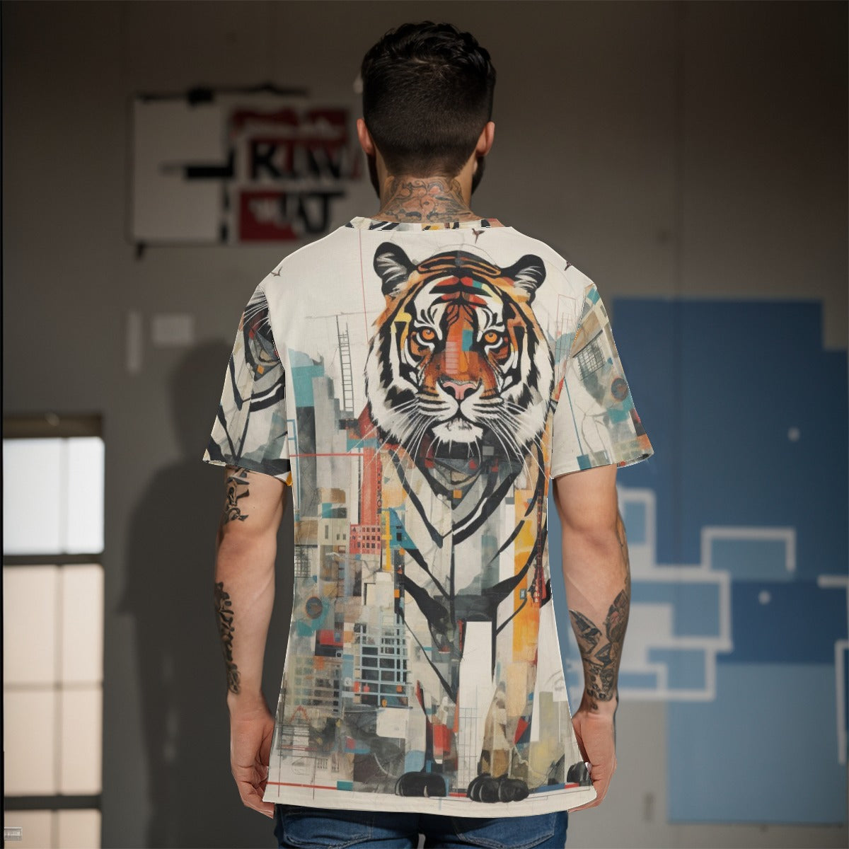 Tiger Men's O-Neck T-Shirt | 190GSM Cotton