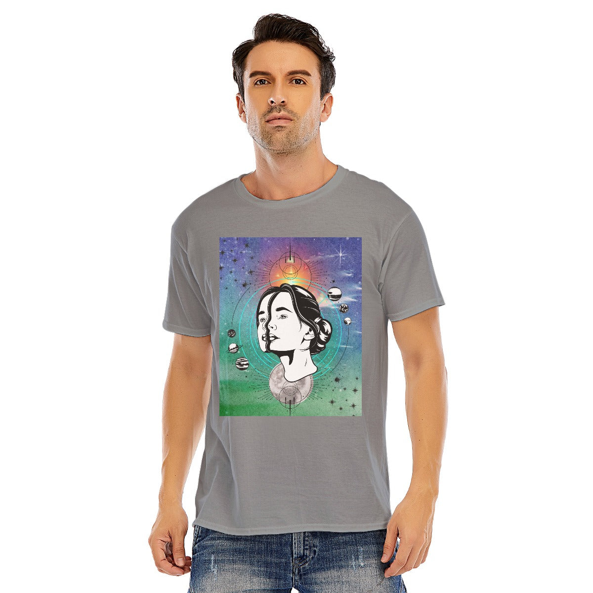 Abstract Unisex O-neck Short Sleeve T-shirt | 180GSM Cotton (DTF)