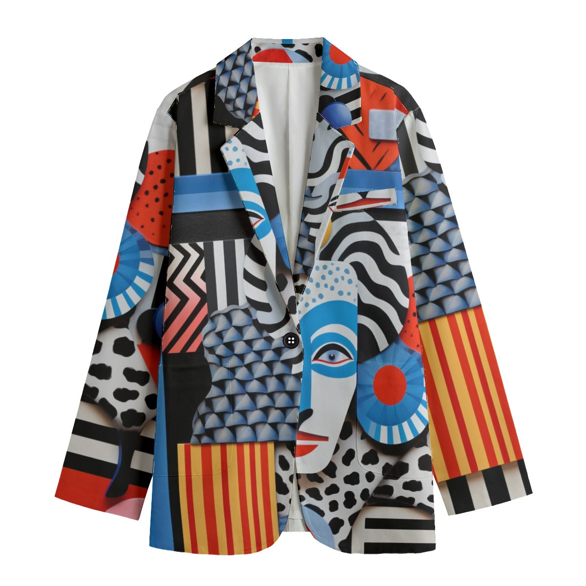 Abstract Women's Leisure Fashion Blazer