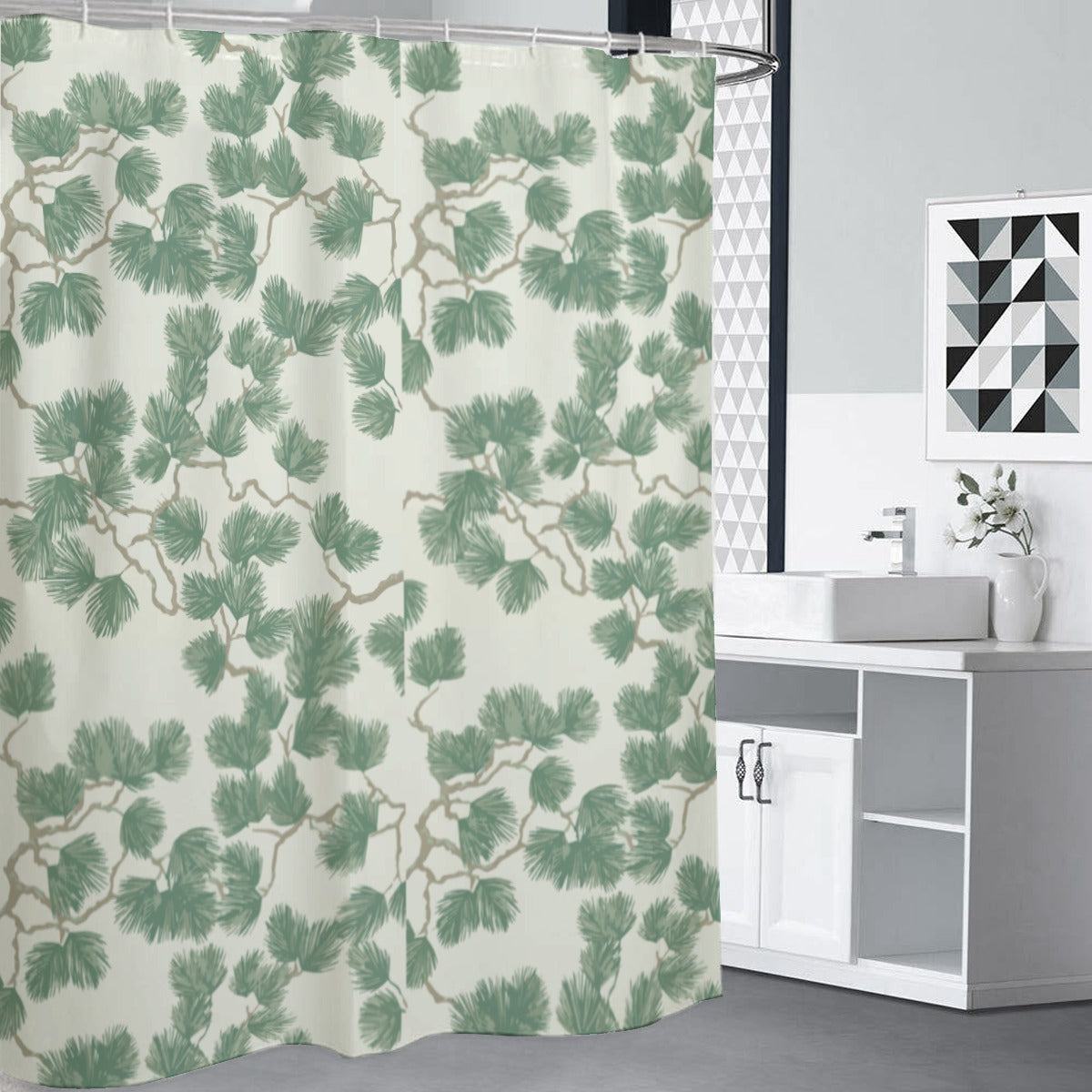 Botanical polyester Shower Curtains 150（gsm）