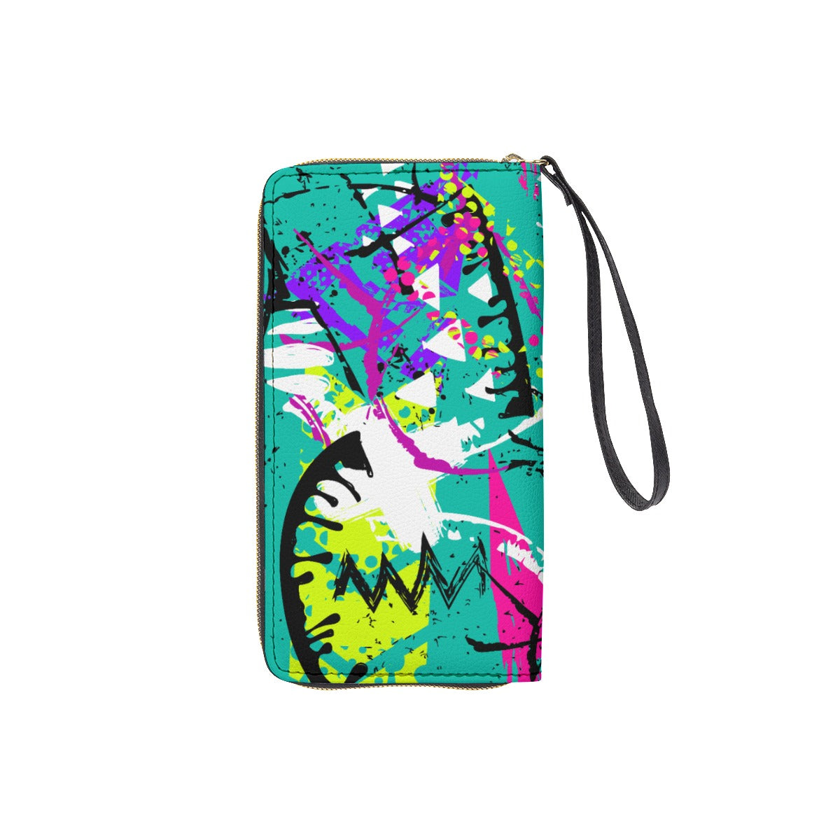 Abstract Wallet with Black hand strap