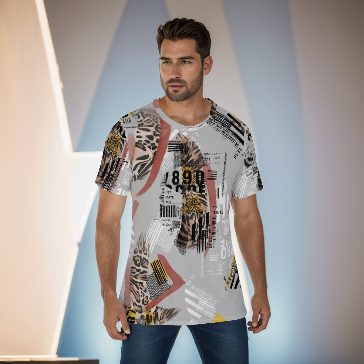 Abstract All-Over Print Men's O-Neck T-Shirt