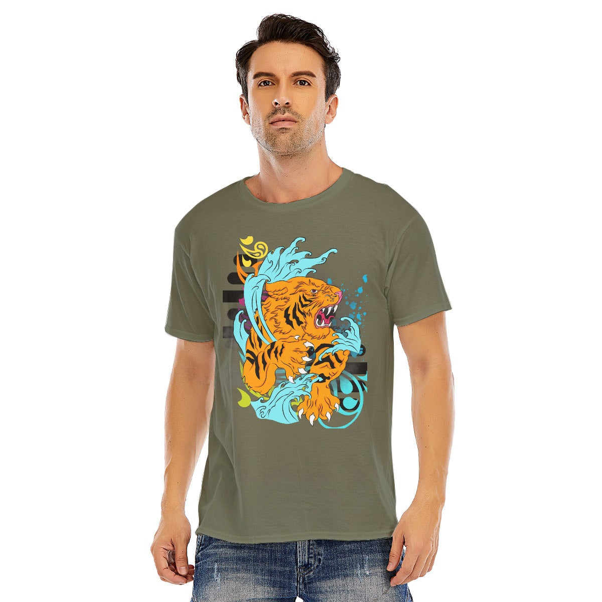 Tiger Unisex O-neck Short Sleeve T-shirt | 180GSM Cotton (DTF)